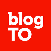 White text 'blog TO' on a red background